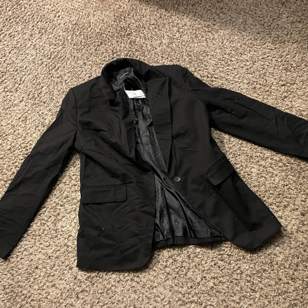 Loulou Flannel Black Blazer (Banana Republic Factory)